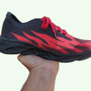 Red Big Fire Running Shoes Sports Sneakers For Men