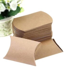 Kraft Pillow Boxes Jewelry Packaging Gift Card Holder Soap Packaging Small Gift Box Wedding Favors