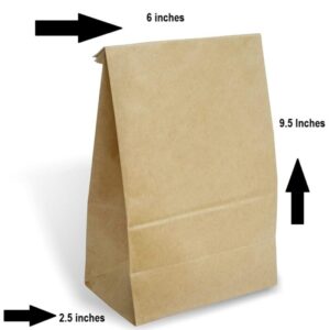 Kraft Brown Bakery Grocery Paper Bags Small Packaging Paper Bags, Great for Lunch Bags, Small Snacks, Gift Bags, Merchandise, Party
