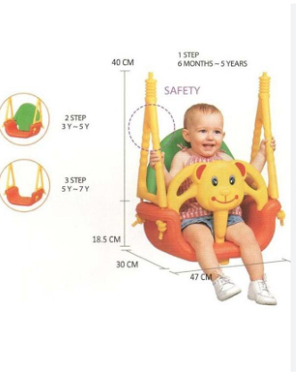 Infant Baby Outdoor 3 in 1 Jumbo Swing Set - Image 3