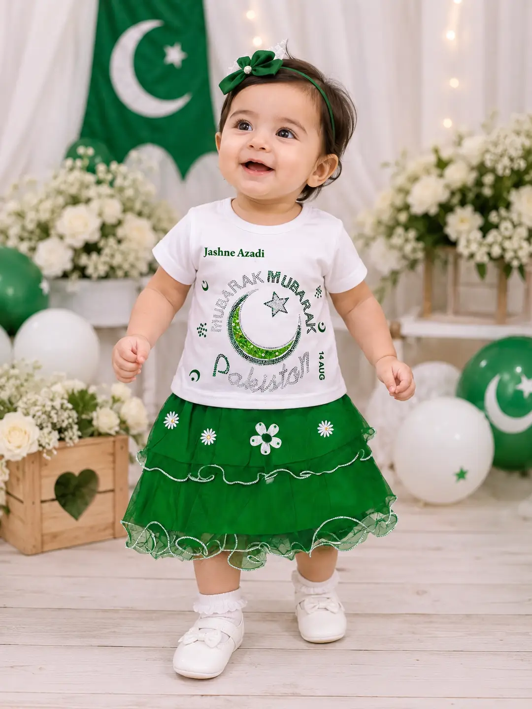14 August 2 Pcs Girl's Fancy Embroidered Shirt And Skirt Set