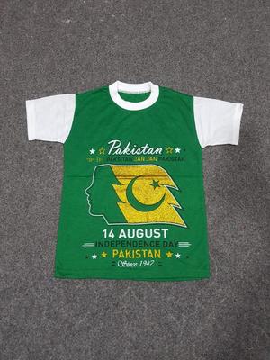 Pakistan Independence Day White Polyester T-Shirt for Kids & Adults - Image 5