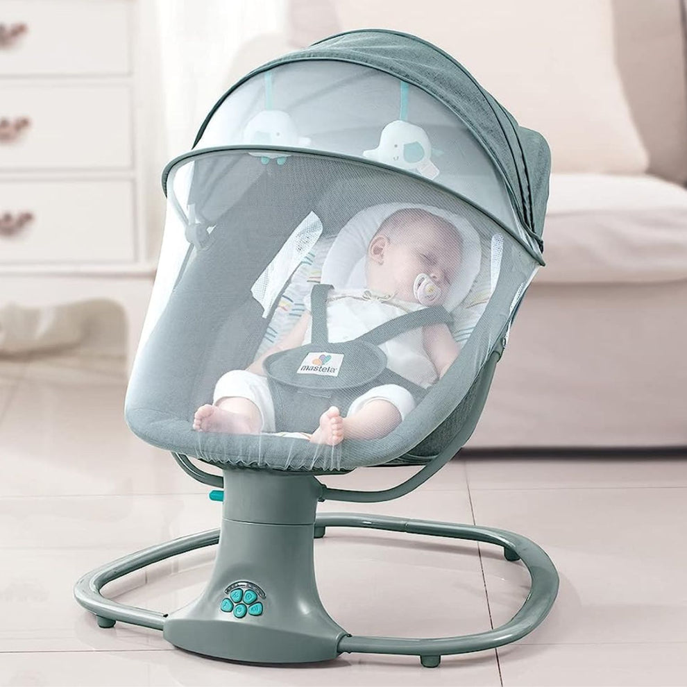 Mastela 3-in-1 Electric Swing and Bassinet - Dark Gray - Image 2