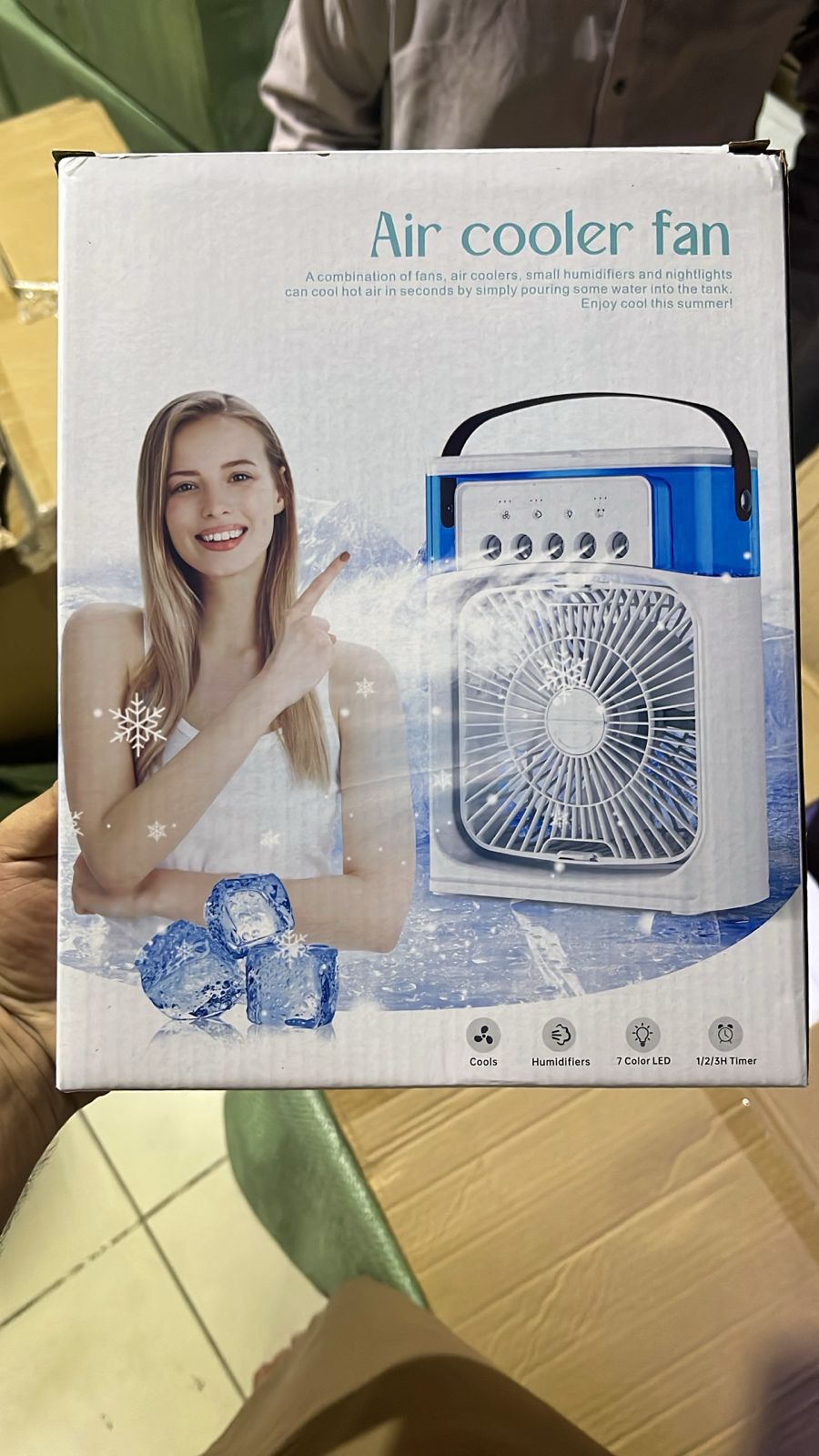 Instant Cooling Mini Air Cooler Portable USB Rechargeable Cooling Fan - Image 5