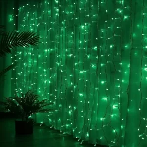 Green Curtain Jaal LED Fairy Lights 10x10 Feet for Independence Day & Party Decoration