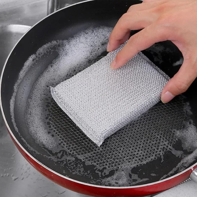 4PC Kitchen Dishwashing Steel Sponge