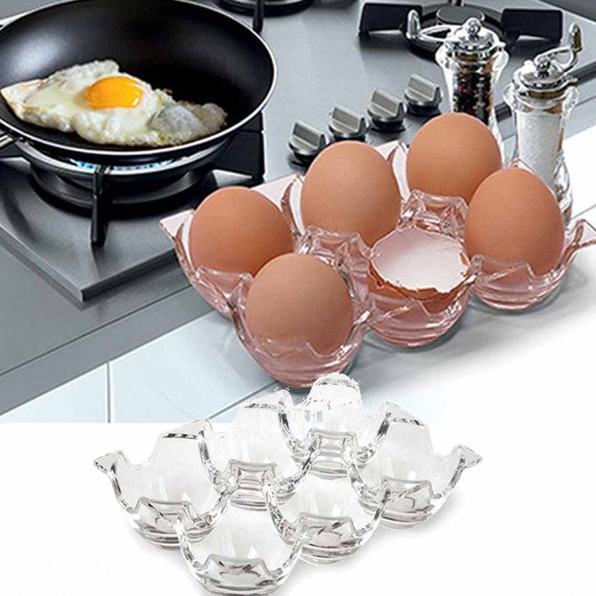 6 Egg Acrylic Tray (Pack of 2) - Image 3