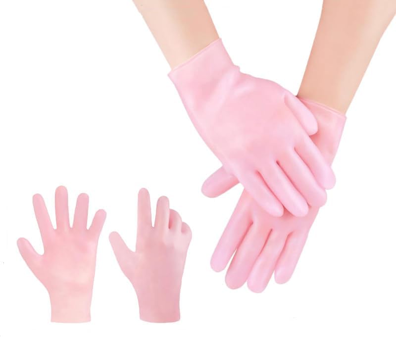 2-Pair Silicone Moisturizing Gloves and Socks Set for Cracked Hands and Feet - Image 6