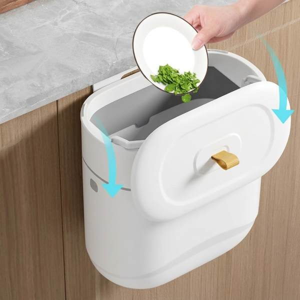 Mini Wall-Mounted Kitchen Trash Bin - Image 2