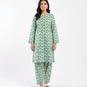 2 Pcs Women's Unstitched Printed Suit