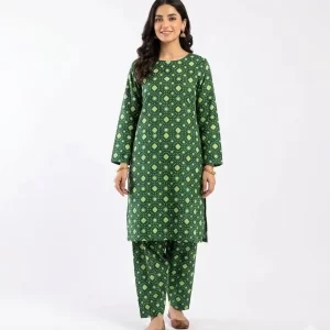 2 Pcs Women's Unstitched Printed Suit