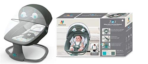 Mastela 3-in-1 Electric Swing and Bassinet - Dark Gray - Image 9
