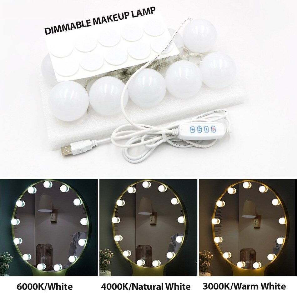 Vanity Mirror Light LED Bulbs for Makeup Mirror Stand (10 Bulbs) - Image 3