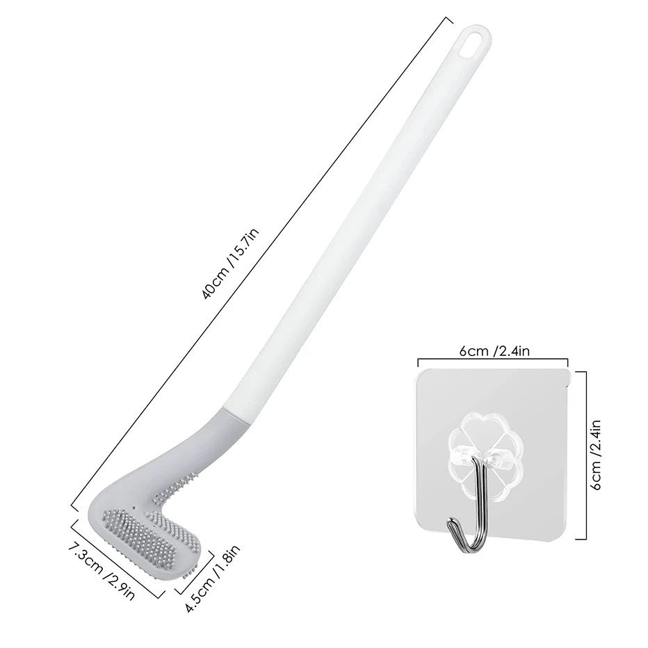 Creative Golf Head Silicone Toilet Brush with Wall-Mounted Holder - Image 3