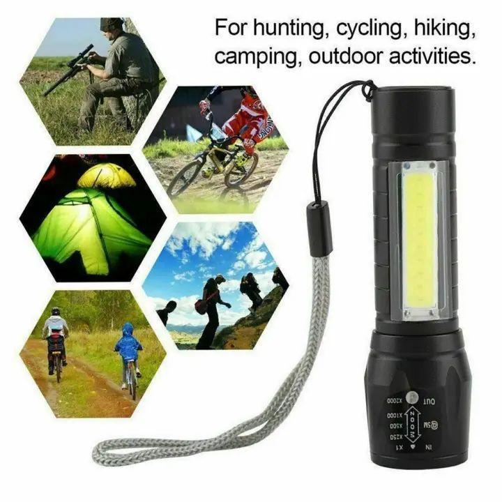 Rechargeable Mini Flashlight Black Metal 5W LED - Image 5