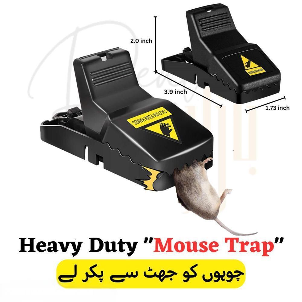 Heavy Duty Mouse Trap Black ABS Plastic 3 Pack
