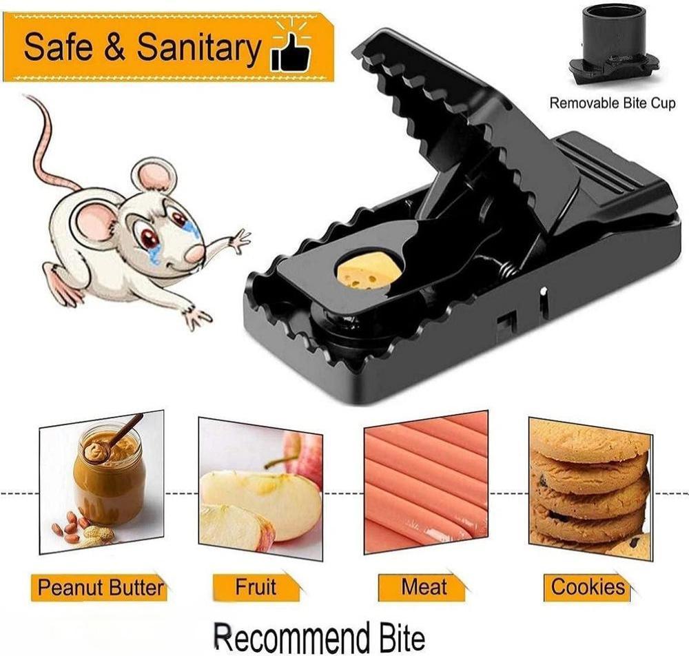 Heavy Duty Mouse Trap Black ABS Plastic 3 Pack - Image 3