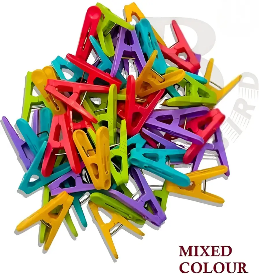 50PCs Cloth Hanging Clips Multicolor - Image 3