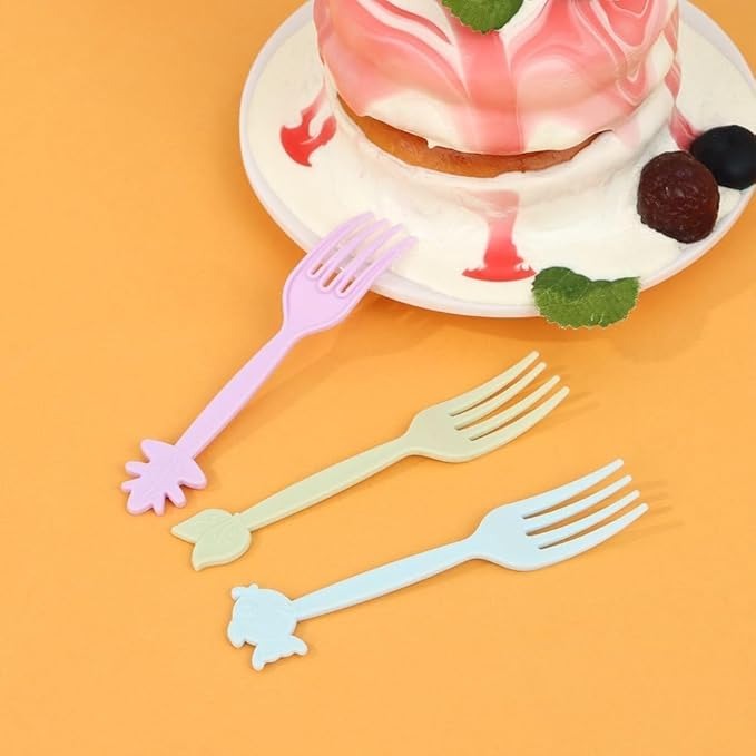 Plastic Cartoon Fruit Forks Set - Image 5