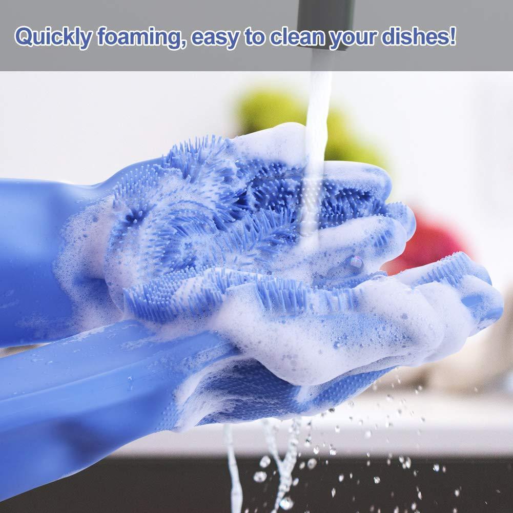 Silicon Washing Gloves High Quality Big Size - Household Accessory Designed For Cleaning And Washing Routine (Random Color) - Image 3