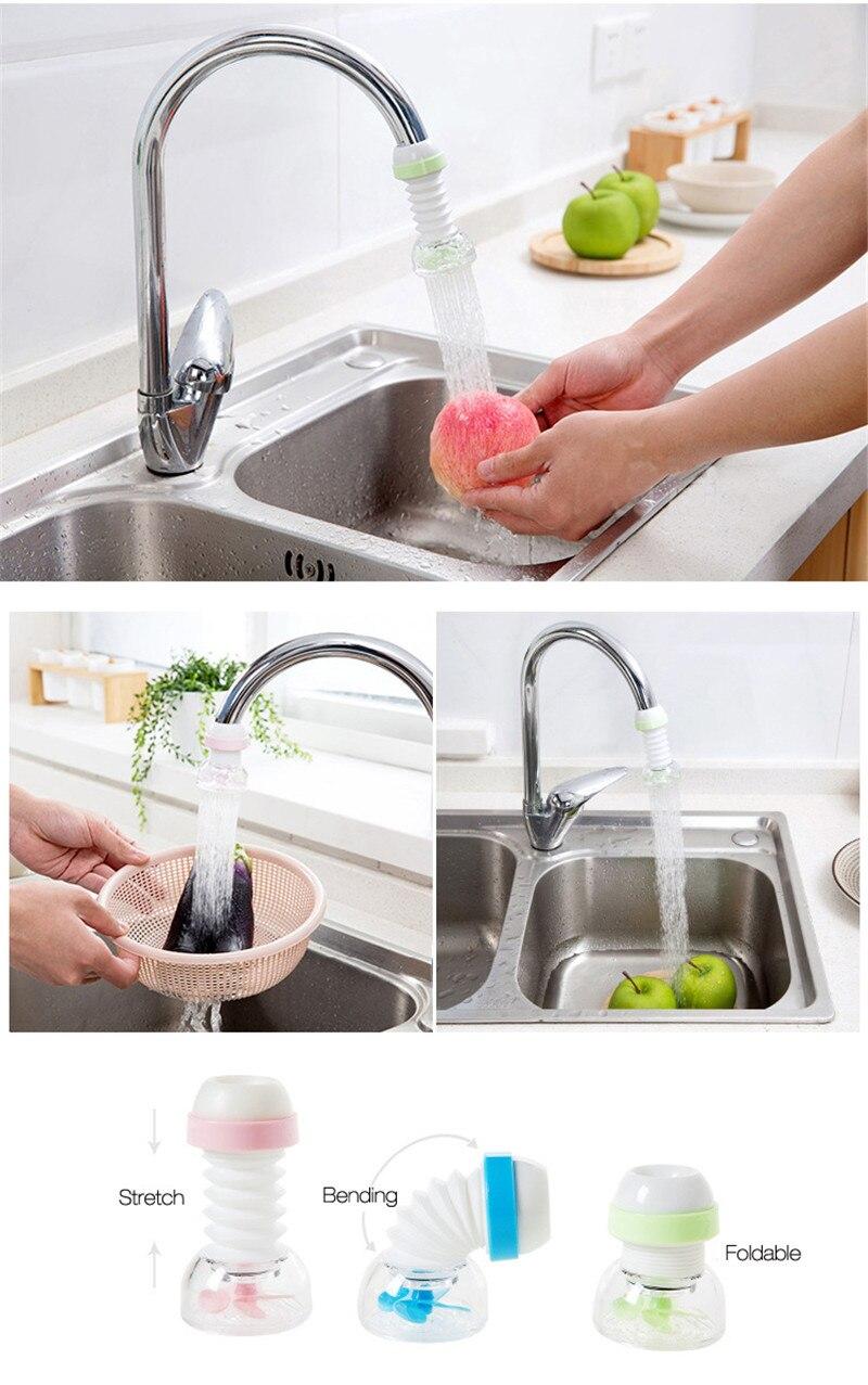 360 Adjustable Kitchen Water Saving Faucet Splash-Proof Sprayer Head with Filter - Image 4