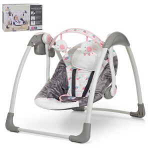 Mastela Deluxe Portable Swing Grey & Pink