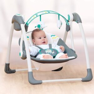 Mastela Deluxe Portable Swing Blue & Grey