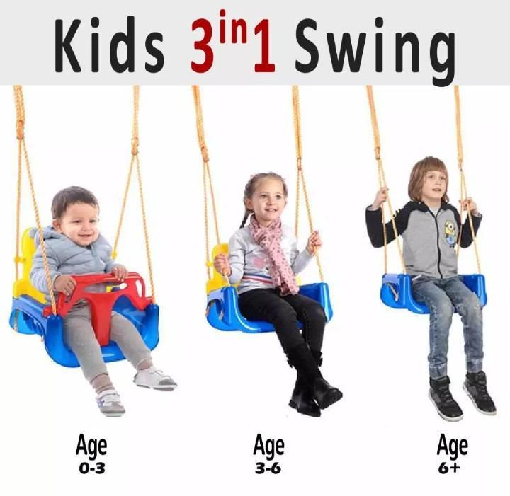 3-in-1 Swing for Kids Plastic Outdoor Play - Image 3
