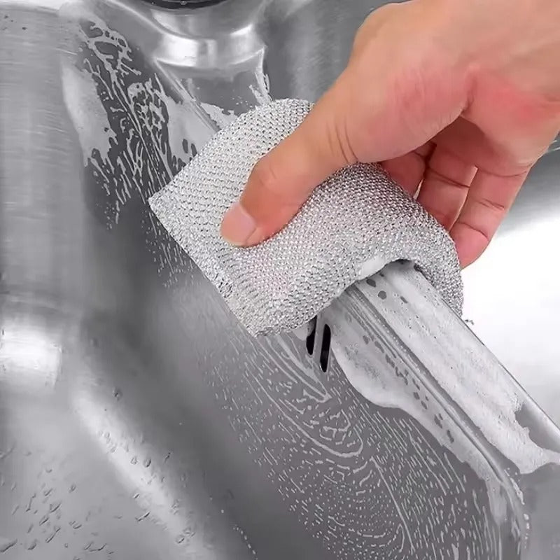4PC Kitchen Dishwashing Steel Sponge - Image 3