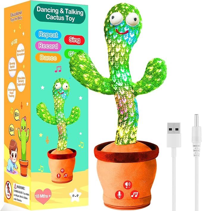 Dancing Talking Cactus Toy Rechargeable