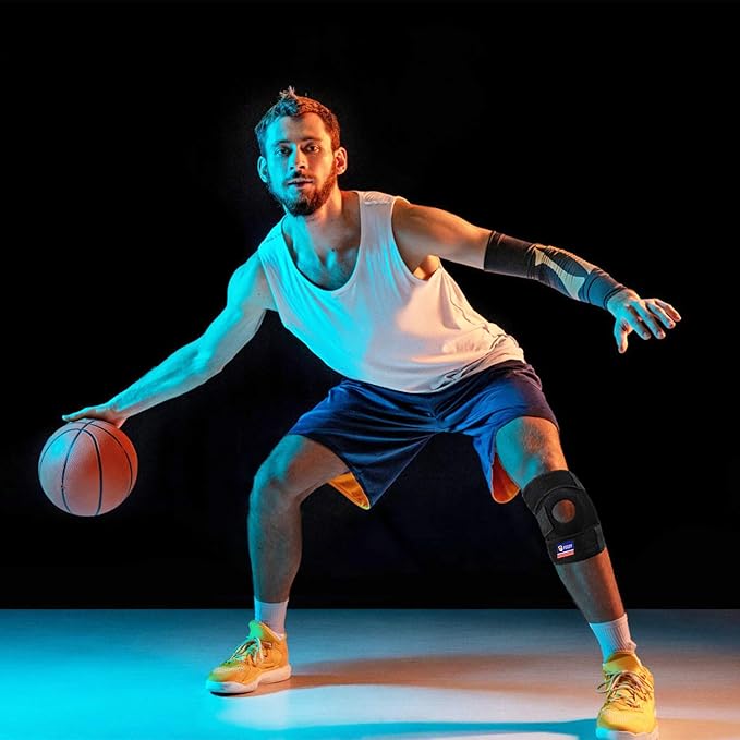 Adjustable Knee Cap Support Brace with Patella Gel Pads and Side Springs - Image 6