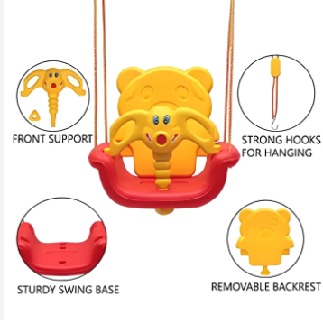 Infant Baby Outdoor 3 in 1 Jumbo Swing Set - Image 4