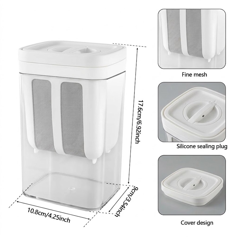 Multi-Purpose 1100ML Greek Yogurt Maker Hung Curd Strainer Box with Mesh Filter - Image 6