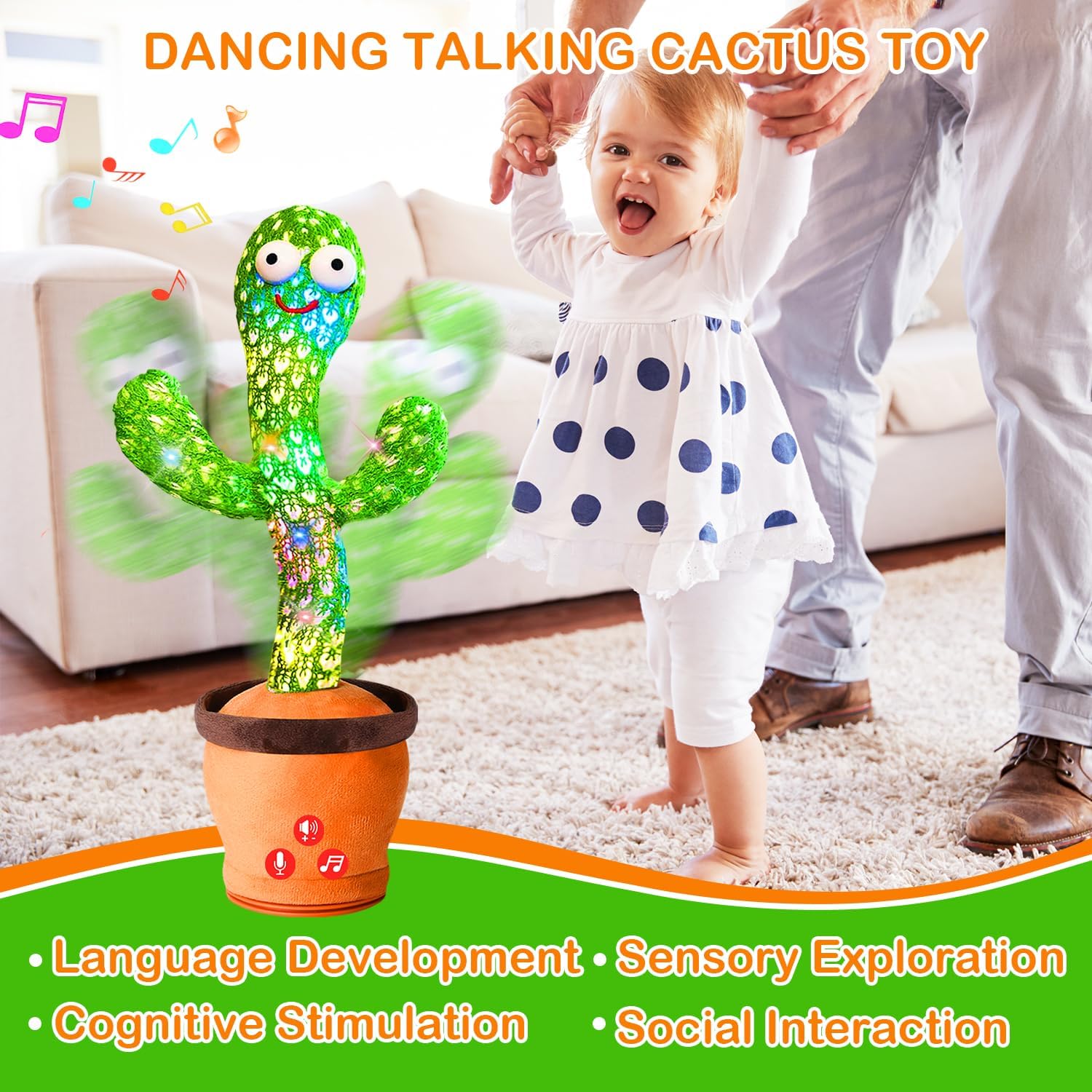 Dancing Talking Cactus Toy Rechargeable - Image 4