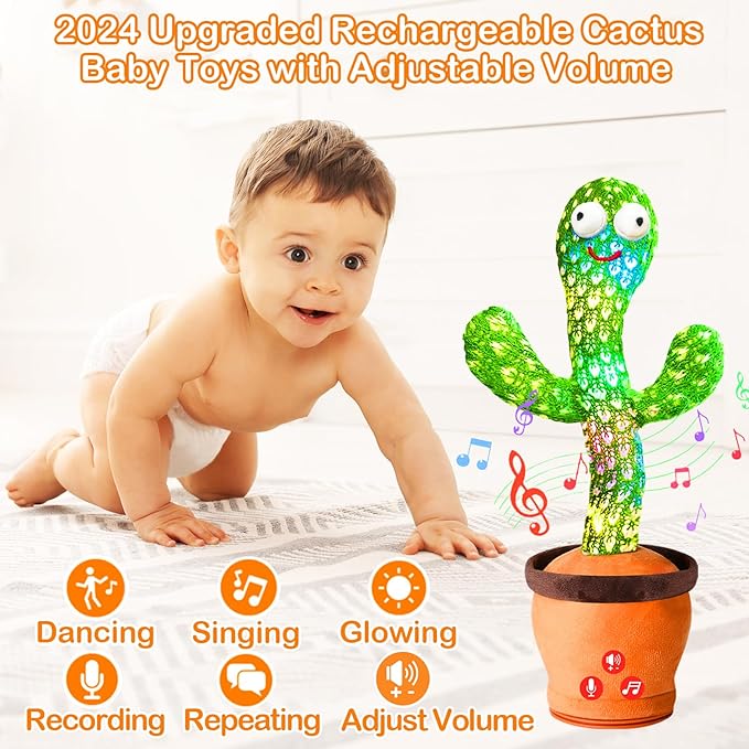 Dancing Talking Cactus Toy Rechargeable - Image 3