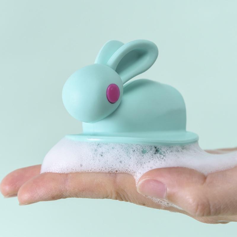 Rabbit Shaped Soft Silicon Hair Massager and Shampoo Washing Brush - Image 2