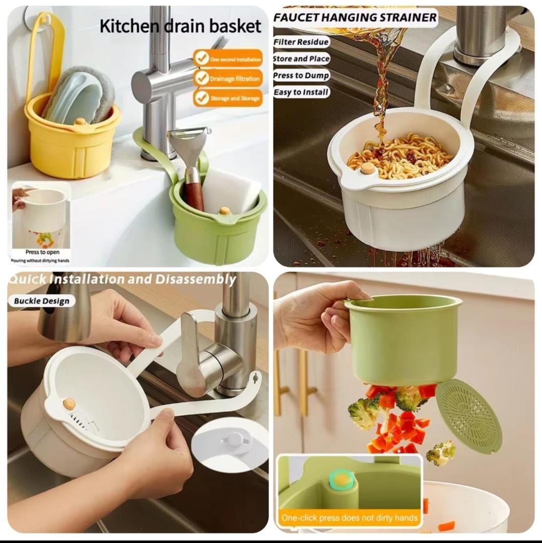 Sink Hanging Strainer Basket for Kitchen Organization - Image 4