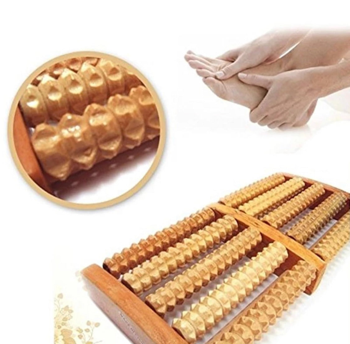 Traditional Wooden Roller Foot Massager - Image 3