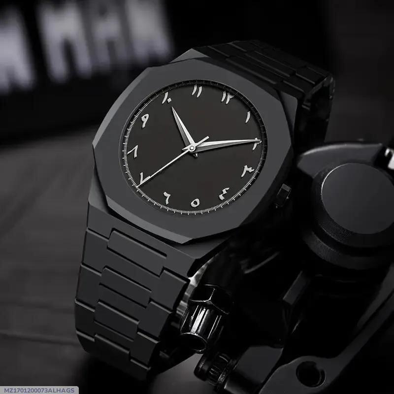Men's Black Aluminum Analog Watch Water Resistant - Image 7