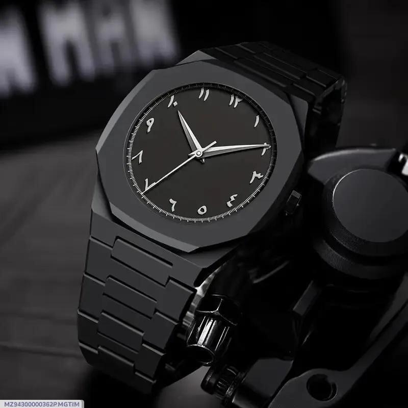 Men's Black Aluminum Analog Watch Water Resistant - Image 6