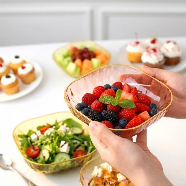 Crystal Acrylic Dining Plate - Shatter-Resistant Tableware