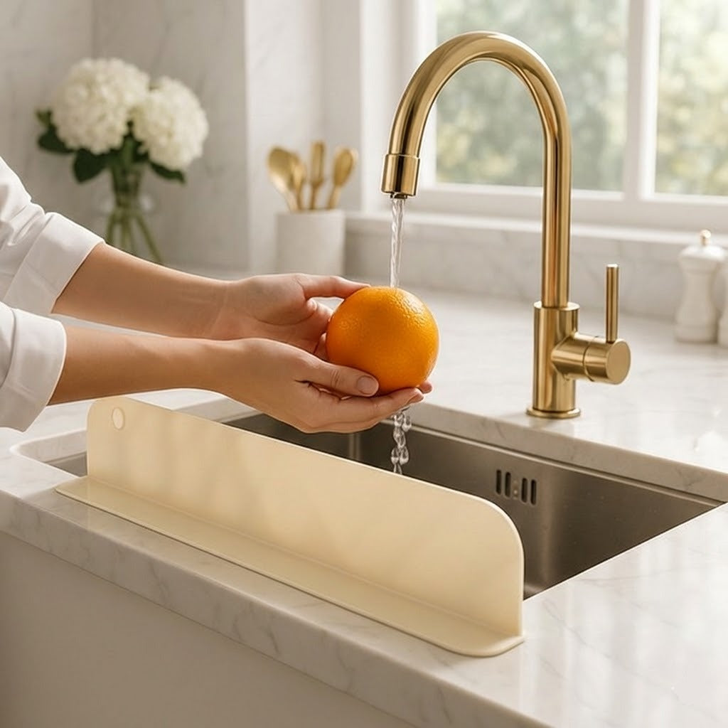 Silicone Sink Baffle Splash Guard for Kitchen and Bathroom - Image 3