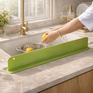 Silicone Sink Baffle Splash Guard for Kitchen and Bathroom