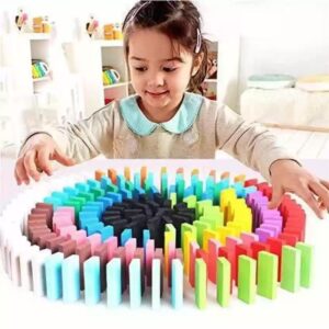 Wooden Dominos Set for Kids Color Matching & Learning 100pcs