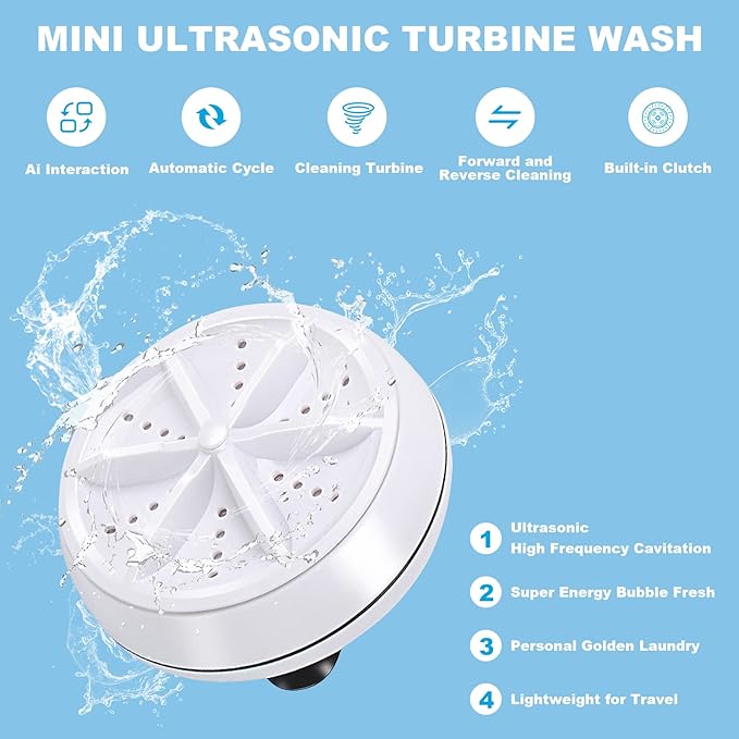 Mini Portable USB Washing Machine for Travel and Small Spaces - Image 4