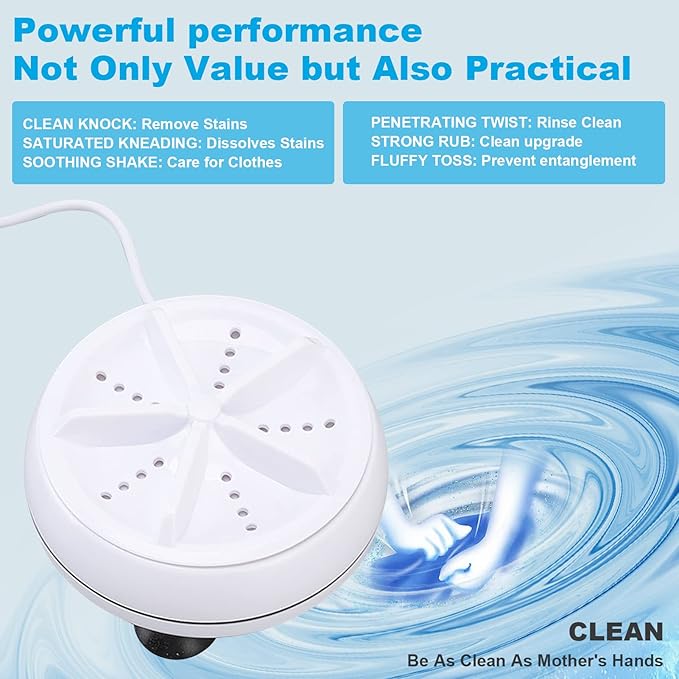 Mini Portable USB Washing Machine for Travel and Small Spaces - Image 5