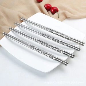 5-Pairs Stainless Steel Chopsticks Set
