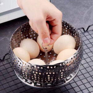 Stainless Steel Foldable Food Steamer for Healthy Cooking