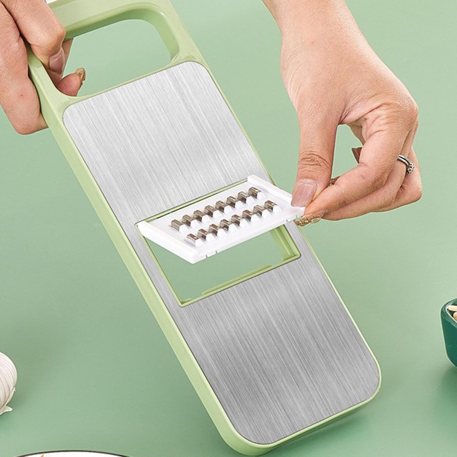 Vegetable Slicer Cutter Grater Chopper Mandoline Shredder 5-in-1 Tool Set - Image 5