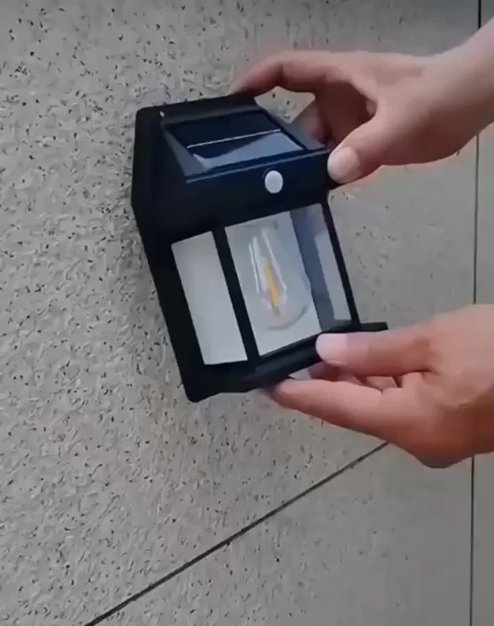 LED Solar Wall Lamp Bulb Outdoor Waterproof Up and Down Lighting